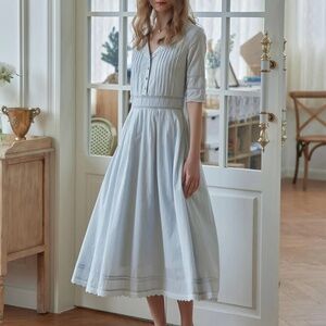 Simply Retro Fiona Cotton Midi Dress (Brand new with tags)